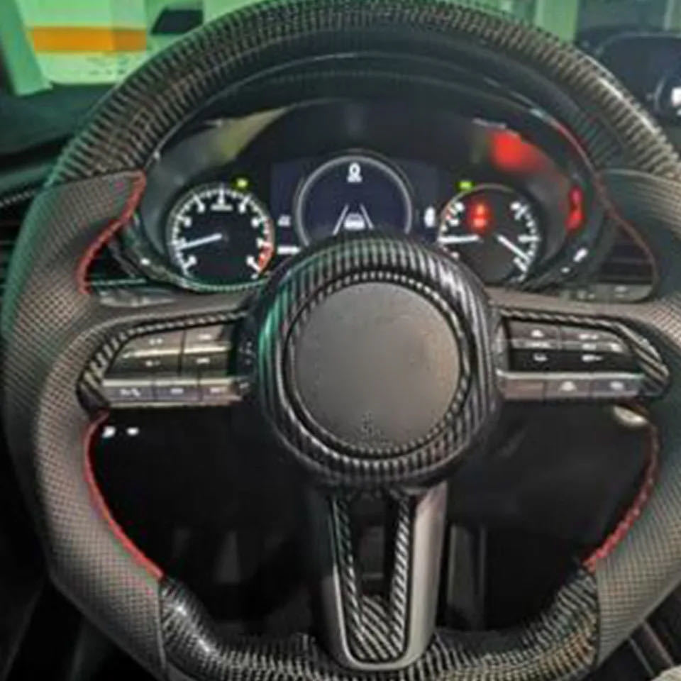 スポーティ全開♪ カーボン ルック ステアリング フォン カバー マツダ MAZDA3 BP8P BPFP BP5P BPEP XD 20S X 15S セダン マツダ3拍卖