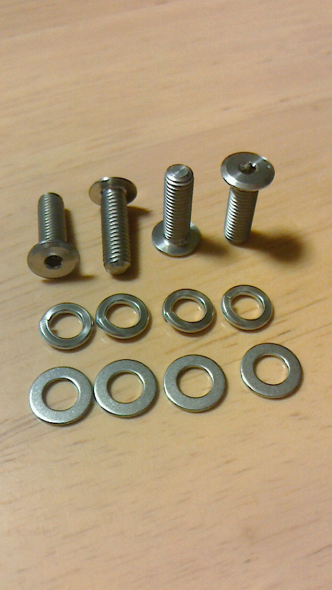 マッドガード取付用ねじ M5×16mm 4個&ワッシャー2種 各4枚拍卖