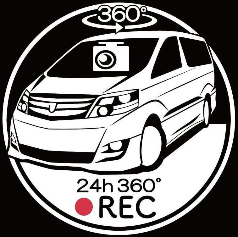トヨタ アルファード 10系 後期 ドライブレコーダー ドラレコ ステッカー 無料車種やカラーリングの変更承ります 360°拍卖