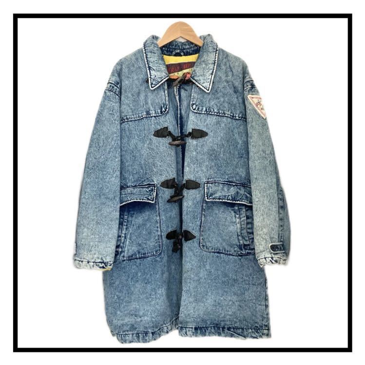 デニムダッフルコート アウター ヴィンテージ カジュアル ジャケット 韓国古着拍卖