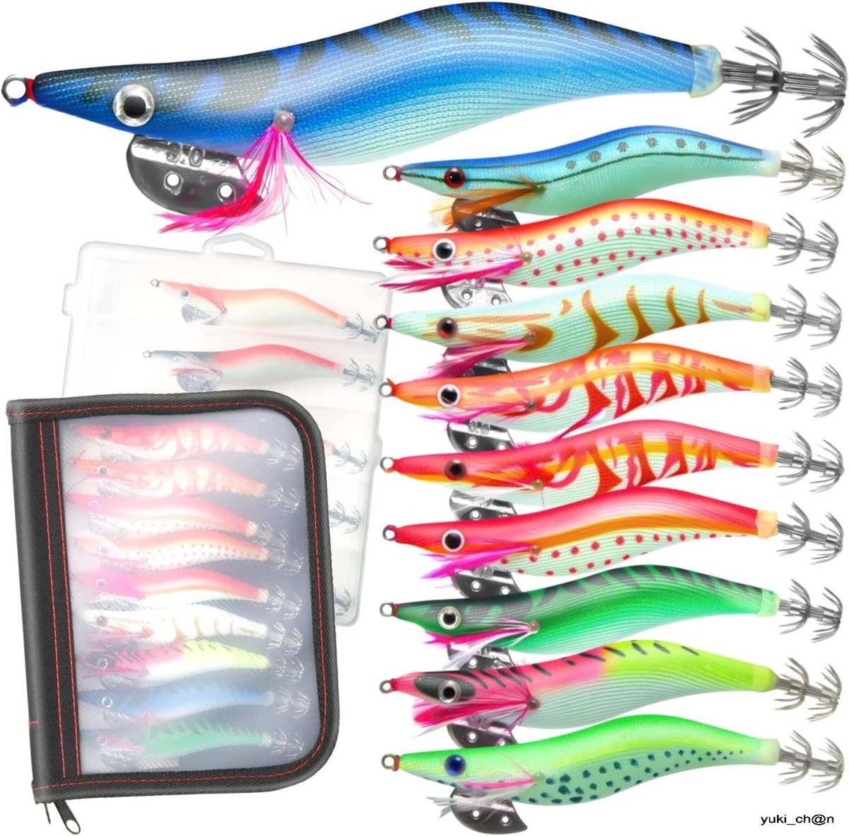 エギ エギング ルアー 10本セット ラトル内臓 夜光 3号 イカ タコ 餌木 仕掛け拍卖