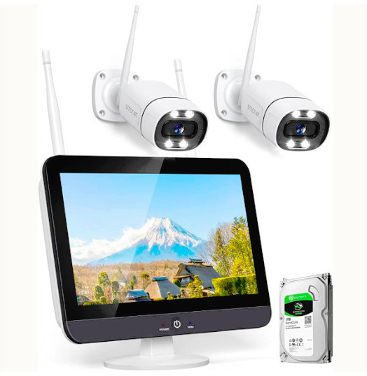 防犯カメラ ワイヤレス 屋外 新型 500万画素対応 モニター付き監視カメラ 双方向通話可 ワイヤレス防犯カメラ拍卖