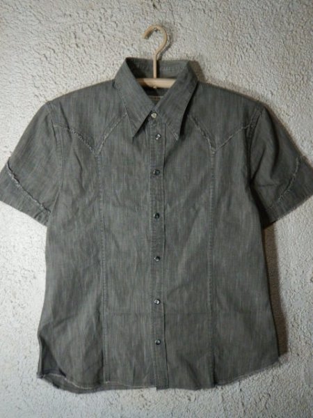 to7029 NICOLE CLUB FOR MEN ニコル クラブ フォー メン 半袖 ウエスタン デザイン シャツ デニム 人気 送料格安拍卖