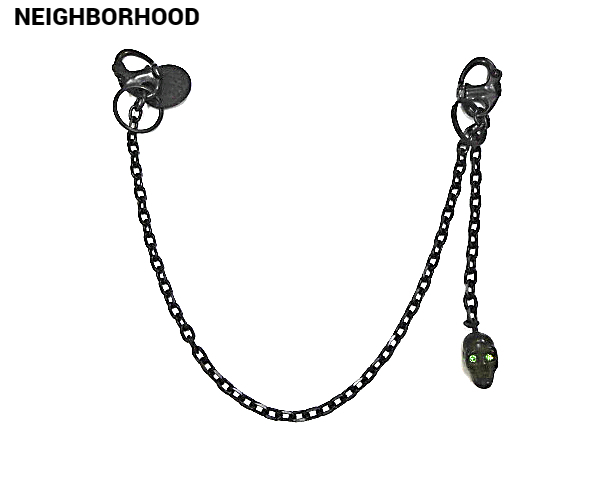 新品 レア【NEIGHBORHOOD SKULL WALET CHAIN BLACK/GREEN ネイバーフッド スカル ウォレット チェーン ウォレットチェーン ブラック】拍卖