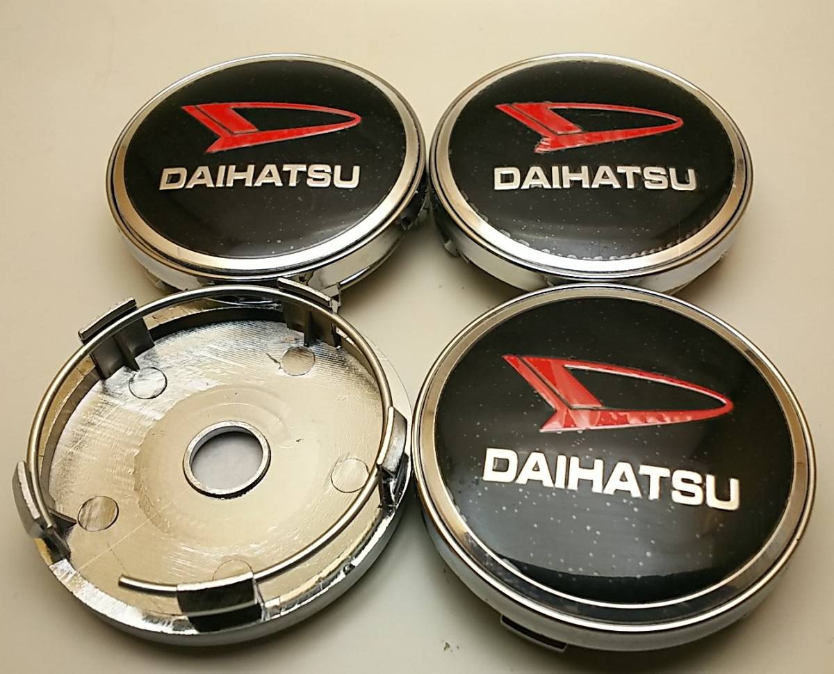 ダイハツ 黒赤 60mm センターキャップ 4個 タント ムーヴ ハイゼット コペン ミラ アトレー ウェイク キャスト エッセ トール ロッキー拍卖