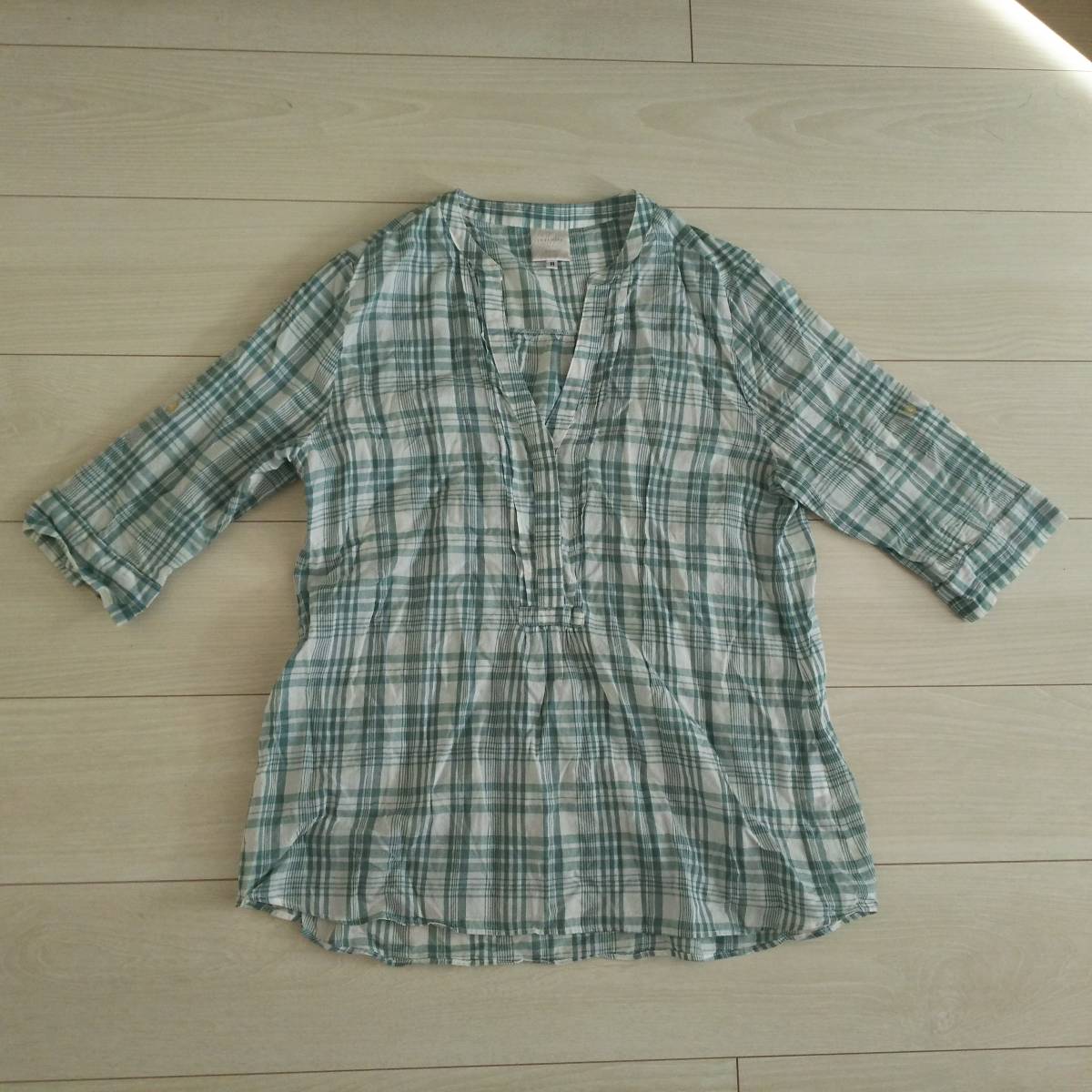 ★EMMAJAMES NEW YORK ブラウス チェック柄 11 薄手★拍卖