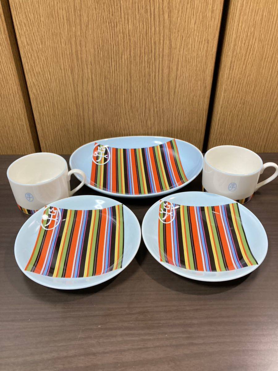▼カステルバジャック≪マグカップ 2個 デザートプレート 2枚 オーバルプレート 1枚≫陶器製 CASTELBAJAC 皿 パスタ皿 カップ拍卖