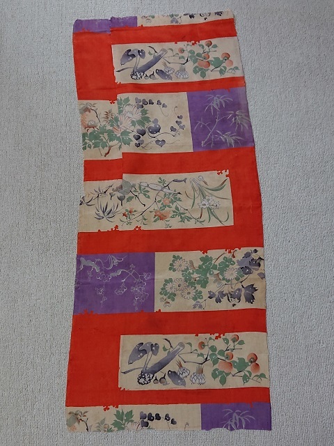 K-49-02-B*85m×37cm*錦紗*正絹*市松人形*和装小物*和装人形*手作り人形*はぎれ*古布*リメイク*アンティーク*つるし雛*つるし飾り*手芸拍卖