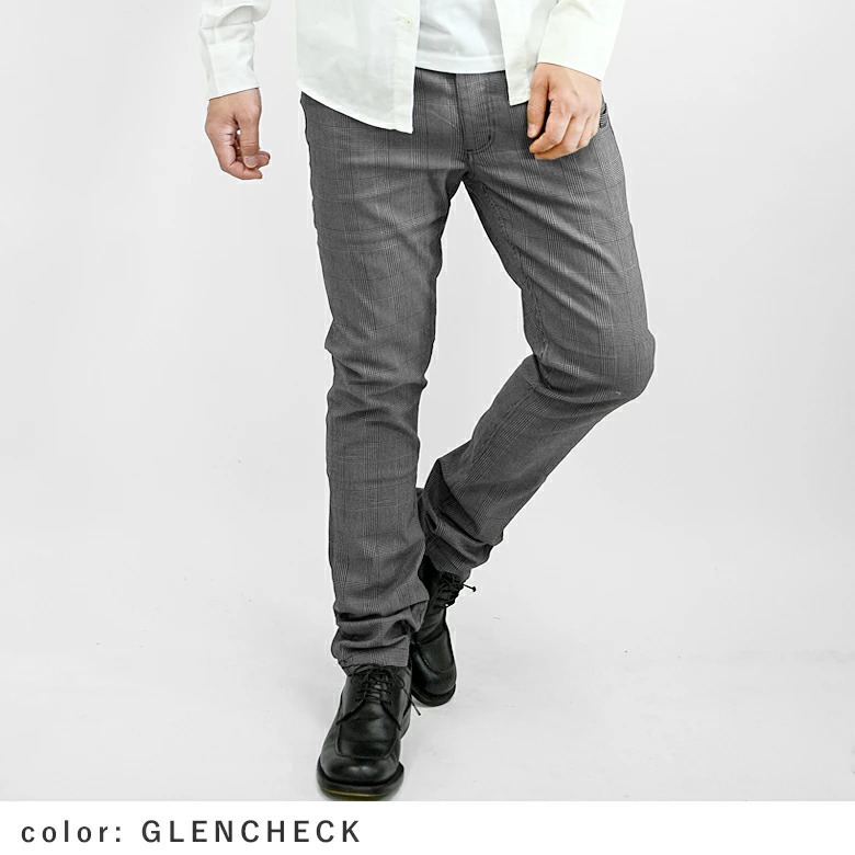 新型スーパーストレッチスキニーイージーパンツ新型18841 新品グレンチェックM拍卖