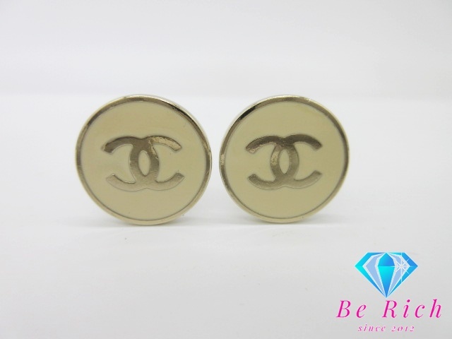 シャネル CHANEL ラウンド ココマーク デザイン イヤリング CC ゴールド メッキ ロゴ ジュエリー アクセサリー【中古】【送料無料】ba2754拍卖