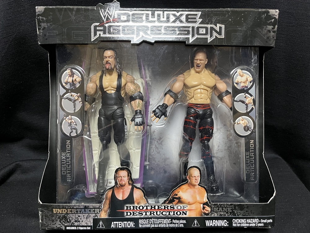JAKKS:WWE Deluxe Aggression Exclusive 2Pack Series アンダーテイカー&.ケイン w/カフィン(未開封品)拍卖