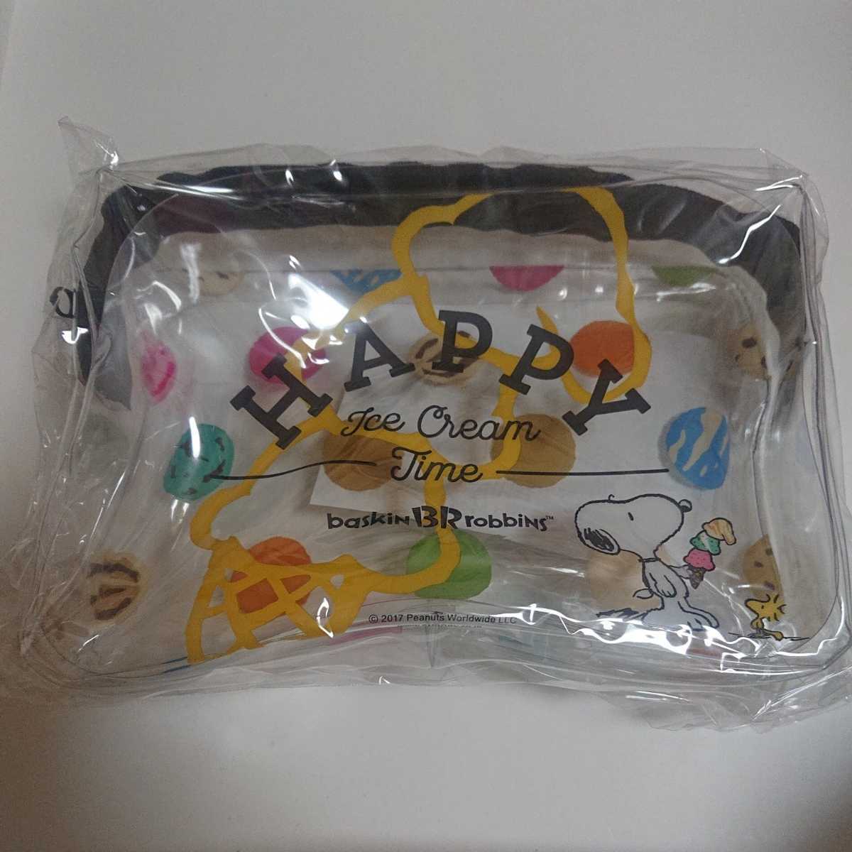 サーティワン★31★アイスクリーム★SNOOPY★スヌーピー★オリジナル クリアポーチ★縦13cmX横17.5cmX幅4cm★非売品拍卖