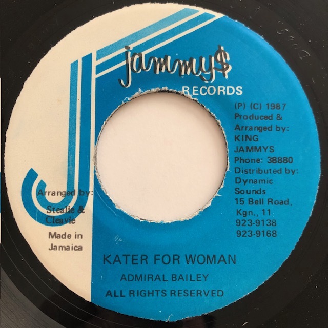試聴 / ADMIRAL BAILEY / KATER FOR WOMAN /Jammys/Reggae/Dancehall/'87/big hit !!/7inch/906拍卖