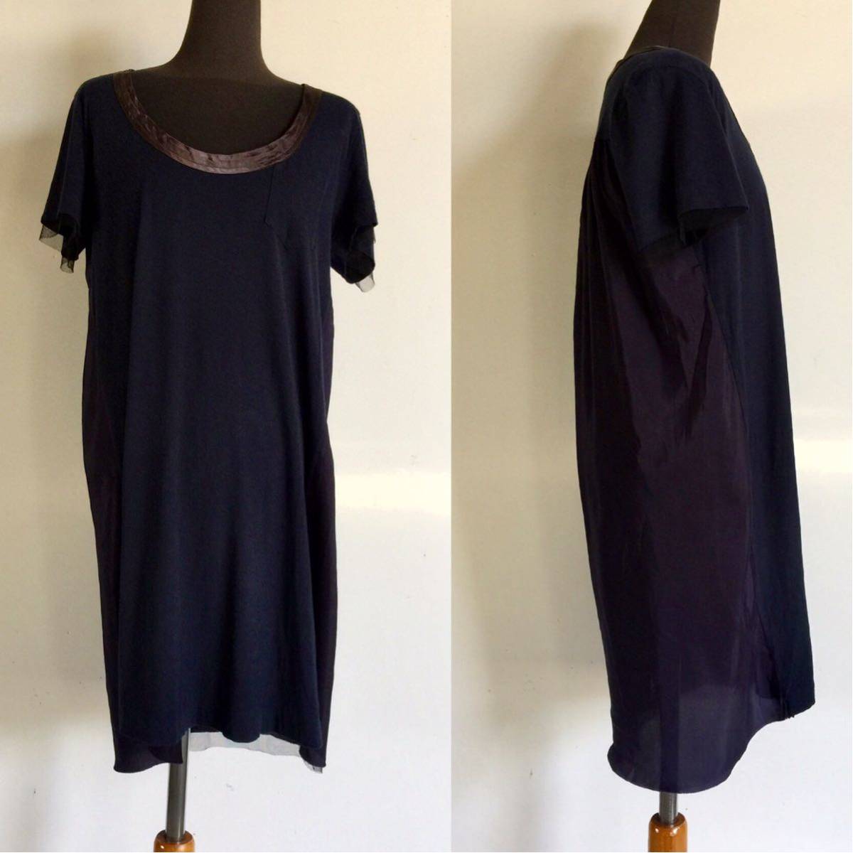 【美品】13S/S sacai luck CUPRO BACK ONEPIECE サカイラック キュプラ切り替えワンピース拍卖