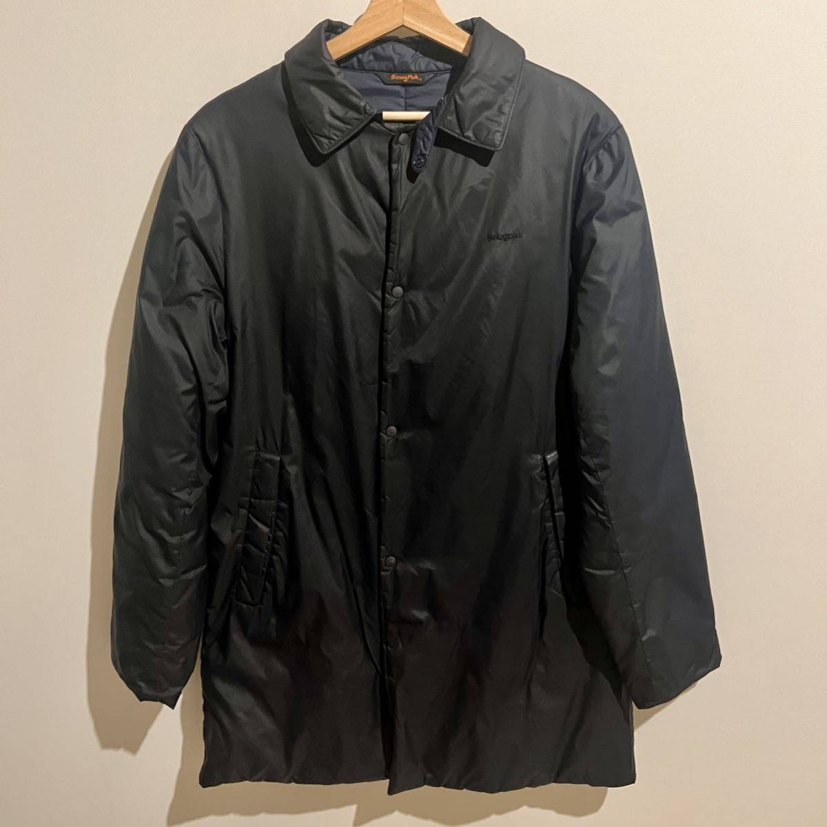 スナグパック コート パーテックス 中綿 ステンカラーコート ネイビー L拍卖