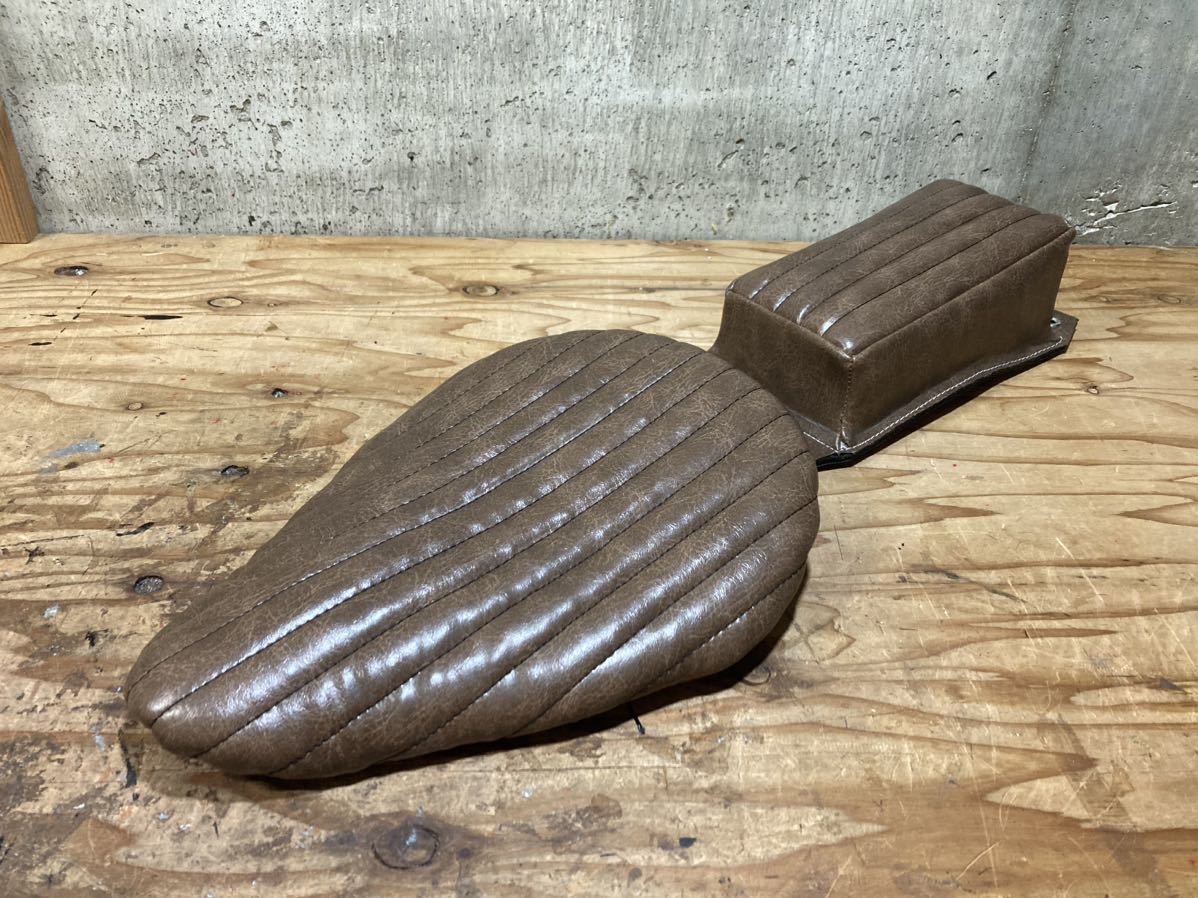 送料無料 ソロシート ピリオンパッド VTG BR 新品 トライアンフ 883 タックロール パンヘッド ショベル ナックル ハーレー チョッパー sr拍卖