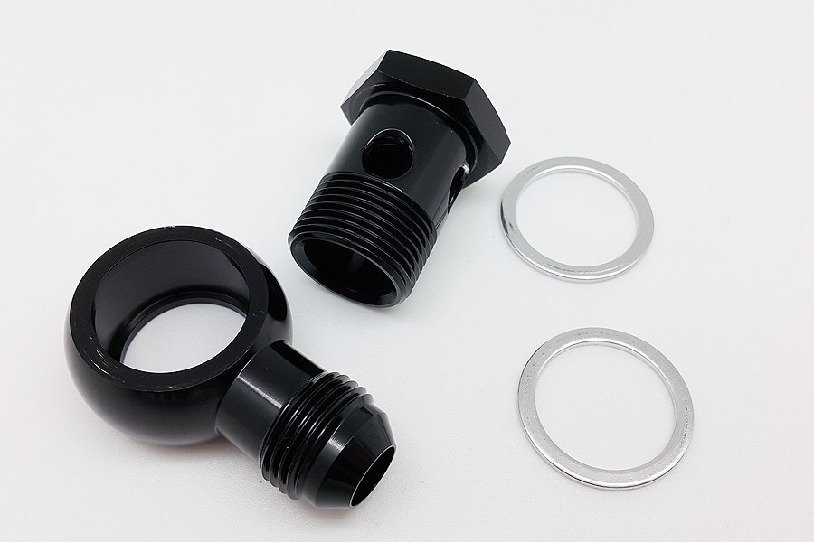 バンジョー&バンジョーボルト  M22 P1.5 -AN10  セット SETRAB  セトラブ オイルクーラー用  黒拍卖
