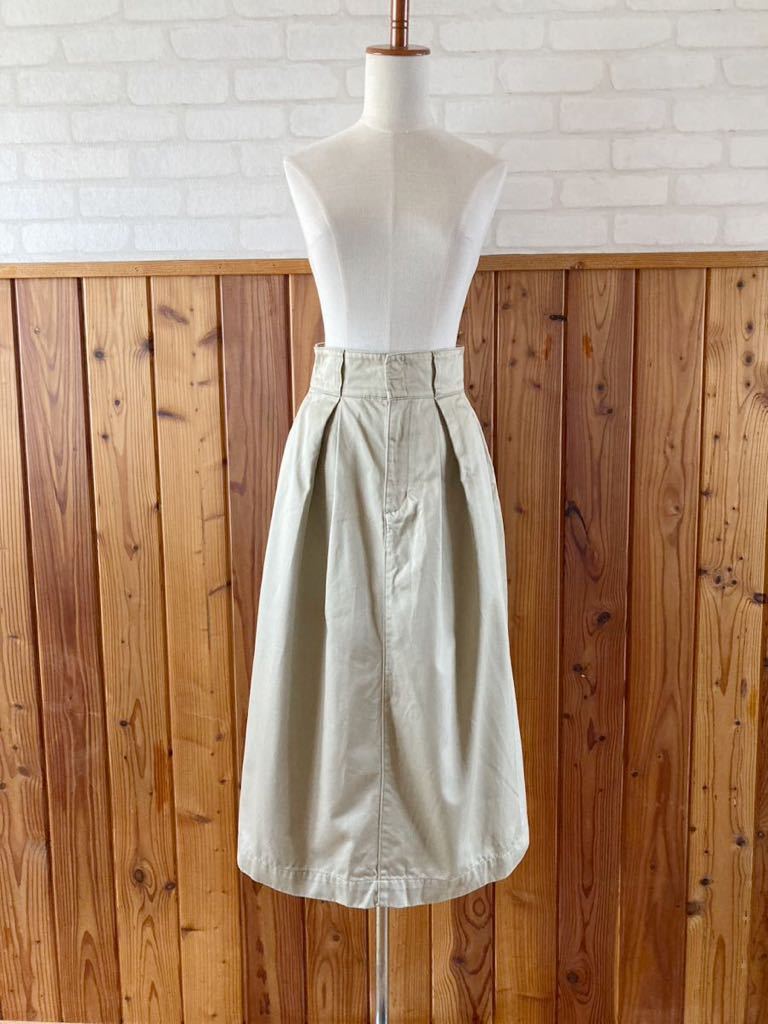 SLY JEANS レディース ロング スカート Mサイズ位 2 ベージュ系 ミリタリー スライ フレアー skirt R拍卖