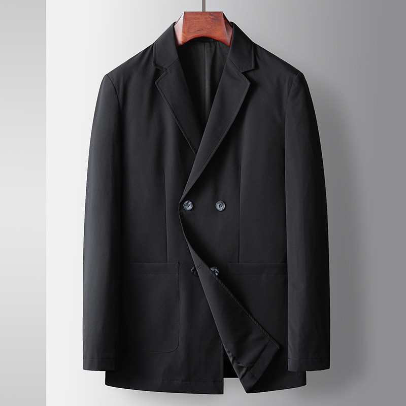 ダブルブレストシングルスーツ テーラードジャケット カジュアルスーツ メンズ*新品 ブレザー【KD8808】クロ【M-3XL選択】拍卖