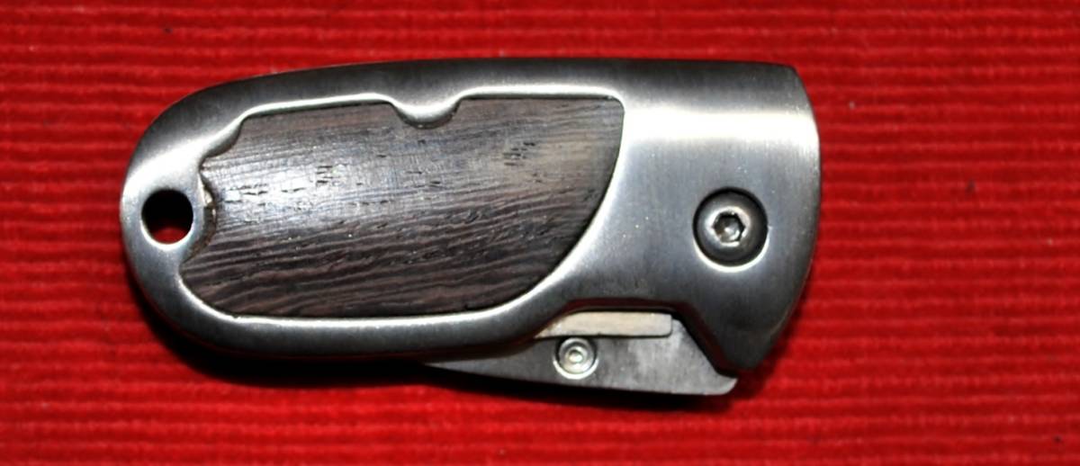 No.27583A Mini Knife・ミニナイフ・鉄刀木柄・Stainless steel Blade:mm・Open:90mmClosed・Closed:55mm拍卖