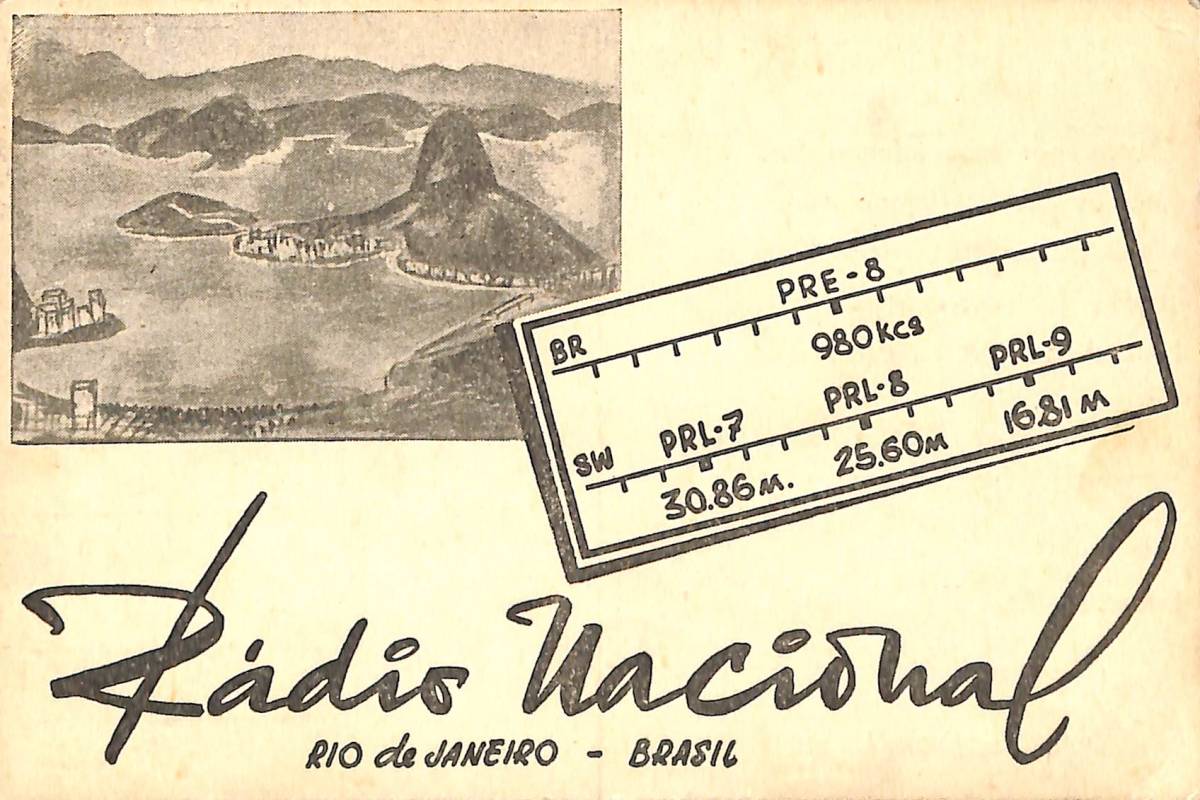 BCL★入手困難★希少ベリカード★中南米★ブラジル★PRL-9★ラジオ・ナショナル★RADIO NACIONAL★1959年拍卖