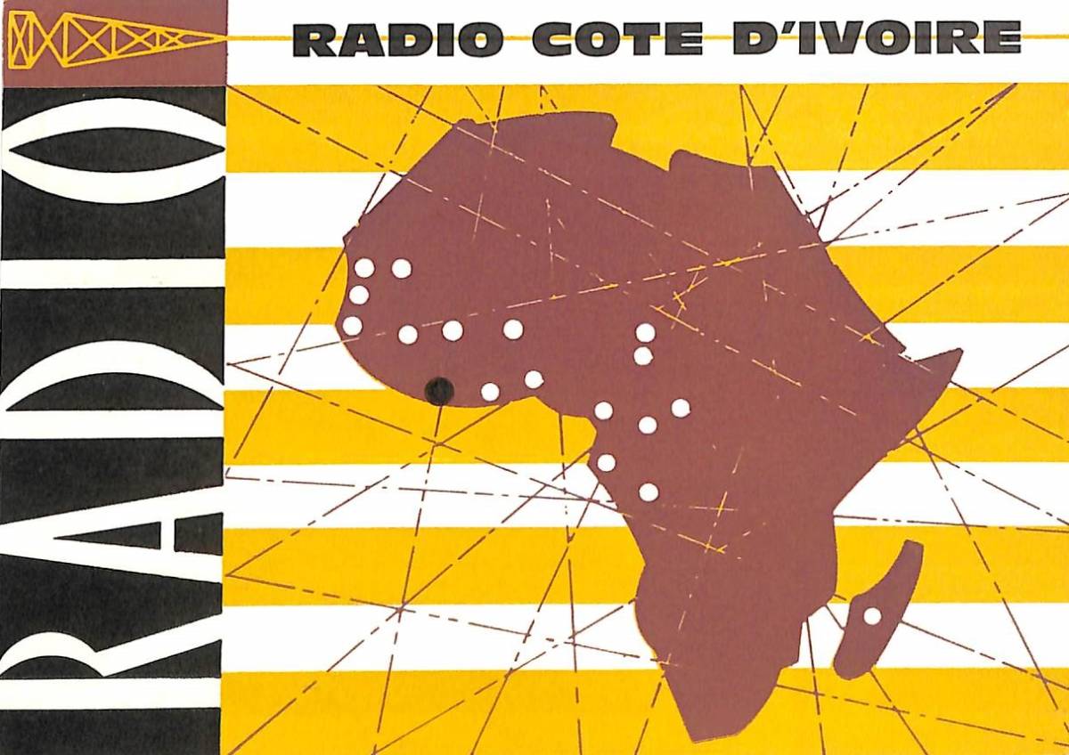 BCL★入手困難★希少ベリカード★西アフリカ★ラジオ・コートジボワール★RADIO COTE D'IVOIRE★1962年拍卖