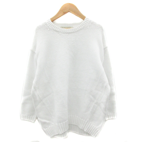 B&Y ユナイテッドアローズ BEAUTY&YOUTH ビューティー&ユース ニット セーター 長袖 クルーネック ホワイト 白 /YM6 レディース拍卖