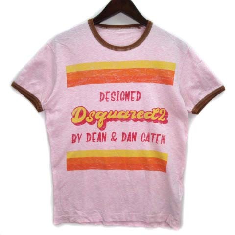 ディースクエアード DSQUARED2 リンガー Tシャツ カットソー 半袖 2020SS 杢ピンク XS イタリア製 S71GD0891 メンズ拍卖