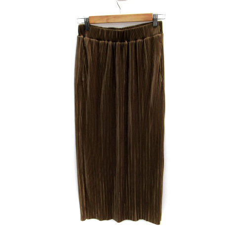 ローリーズファーム LOWRYS FARM プリーツスカート マキシ丈 ロング丈 F ブラウン 茶 /SM32 レディース拍卖