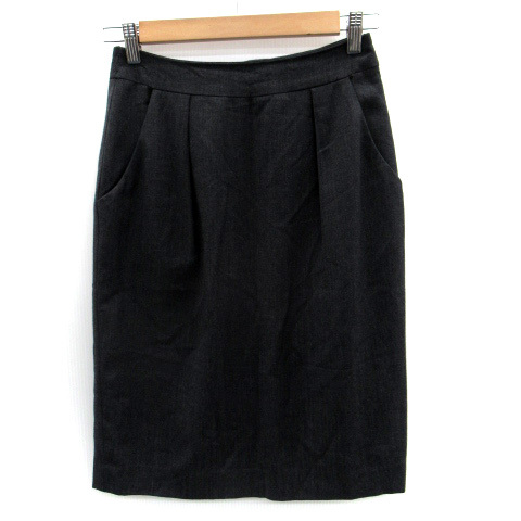 ボールジー BALLSEY トゥモローランド フレアスカート ミモレ丈 ウール 36 グレー /SM21 レディース拍卖