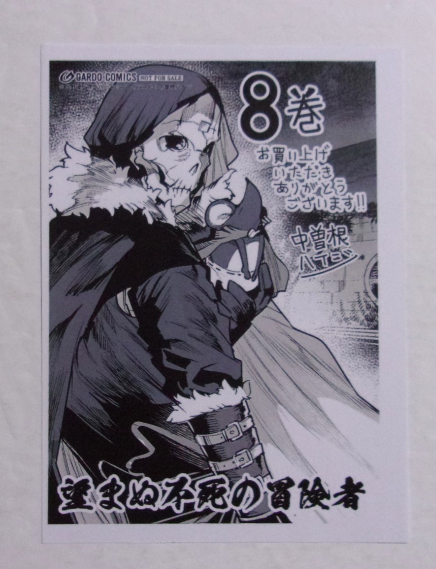 【ペーパー】 望まぬ不死の冒険者 コミックス8巻購入特典 中曽根ハイジ・丘野優/オーバーラップ 非売品拍卖