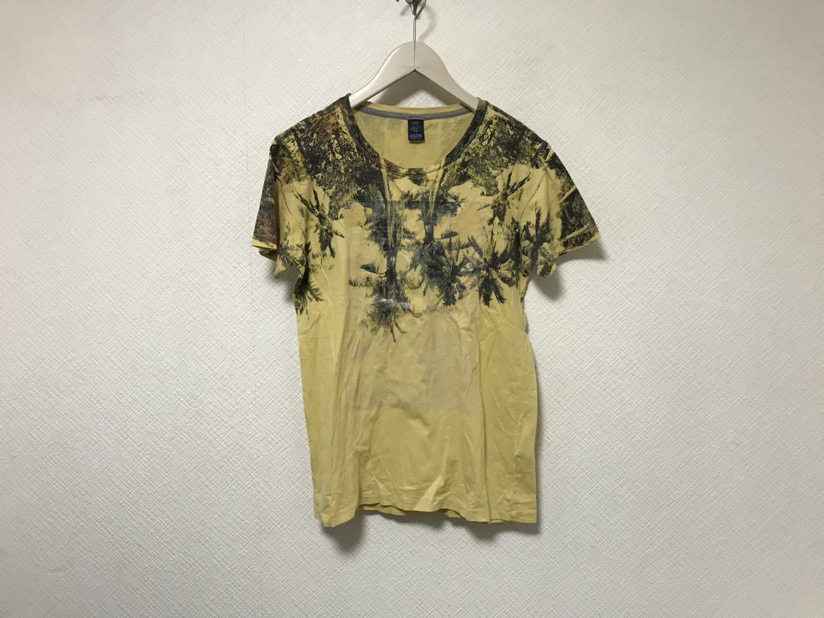 本物リプレイREPLAYコットンプリント半袖TシャツメンズサーフアメカジミリタリーワークビジネススーツイエローS拍卖