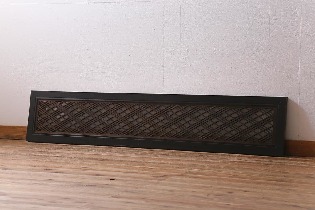 R-041250 アンティーク建具 昭和初期 片面ガラス 落ち着きのある雰囲気が魅力の組子欄間(明かり取り、明り取り)(R-041250)拍卖