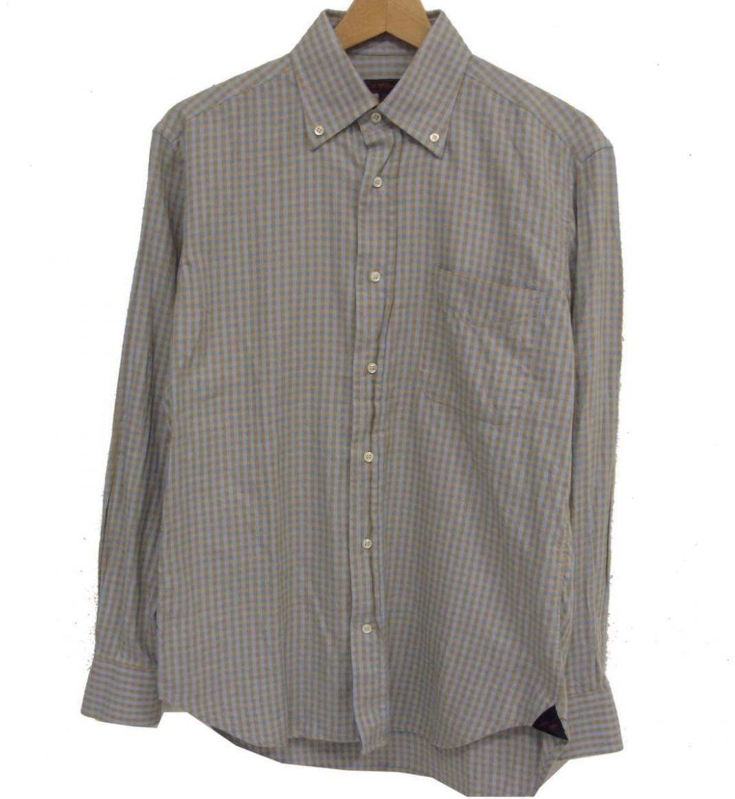 高級 価格8.8万円程☆LES COPAINS 長袖 シャツ メンズ L相当拍卖