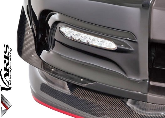 【M's】NISSAN R35 GT-R (2014Ver.) VARIS フロントバンパー用 シングルカナード CARBON カーボン ‘14 Ver. バリス エアロ VANI-122拍卖