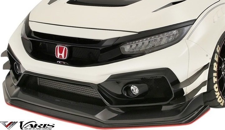 【M’s】 FK8 シビック タイプR (2015-2021) VARIS ワイドボディ F/B専用 エクステンションリップ カーボン バリス エアロ パーツ VAHO-035拍卖