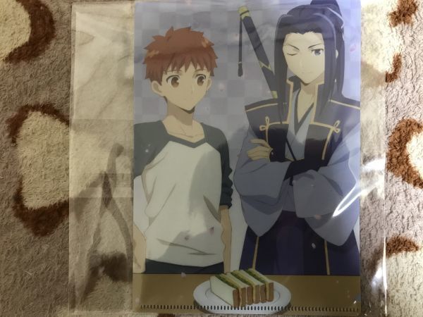 A003クリアファイル FGO Fate Grand Order 衛宮さんちの今日のごはん ufotable カフェ 特典 士郎 佐々木小次郎拍卖