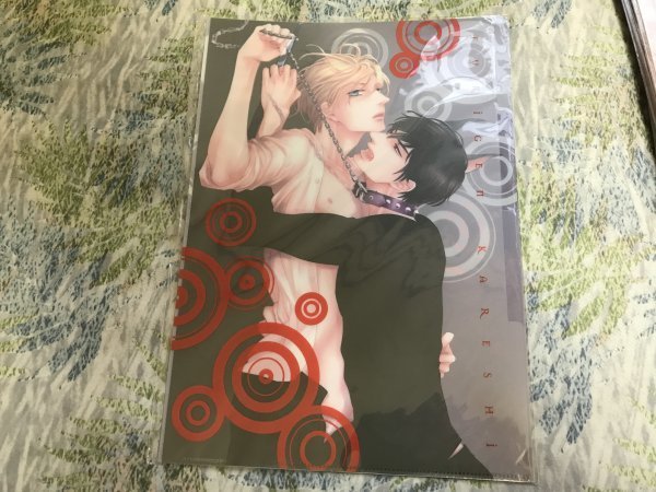 223クリアファイル 左京亜也 クロネコ彼氏 3ポケット ドーベルマン拍卖