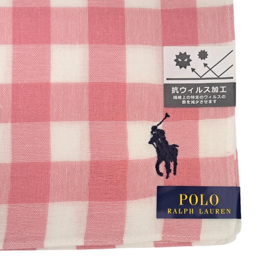 ラルフローレン ハンカチ スカーフ バンダナ ランチマット チェック ピンク ポロ POLO RALPH LAUREN 【中古】拍卖