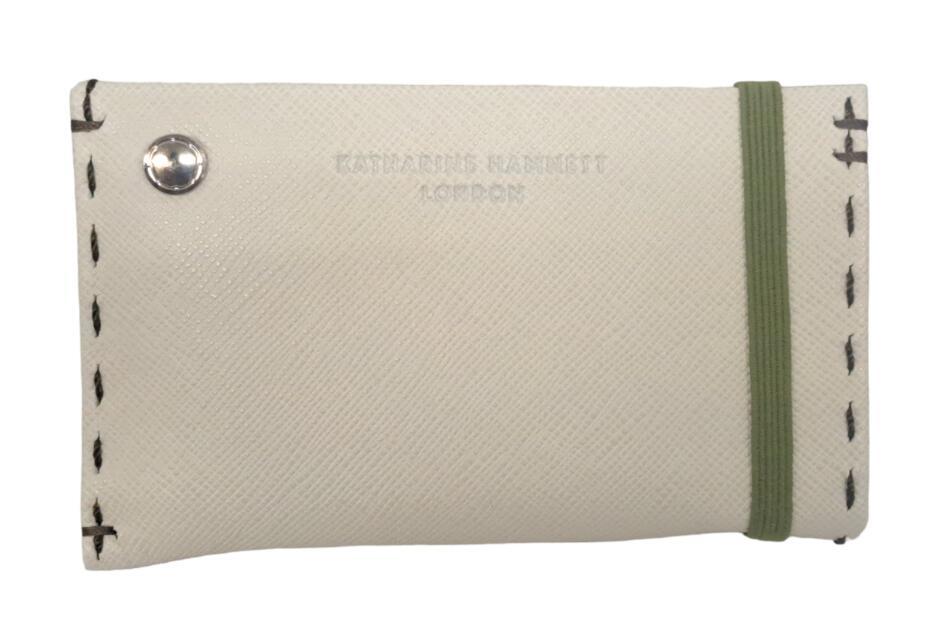 キャサリンハムネット カードケース 白 ホワイト レディース メンズ KATHARINE HAMNETT LONDON 【中古】拍卖