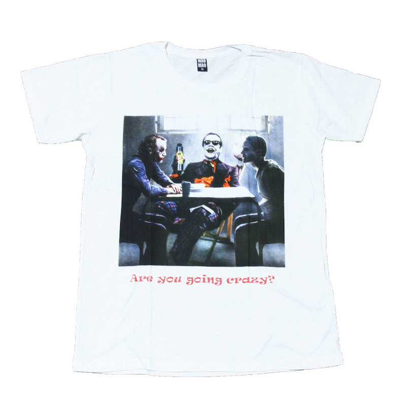 ジョーカー ヒースレジャー ジャレッドレト ジャックニコルソン ストリート系 デザイン おもしろTシャツ メンズ 半袖★tsr0313-wht-l拍卖