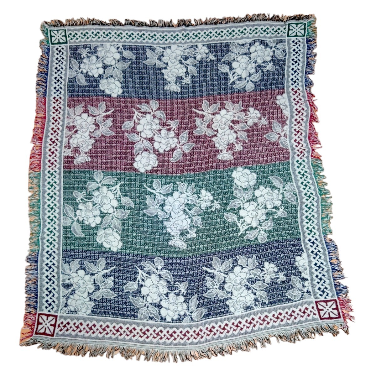 vintageラグ カーペット マルチカバー、マルチカラー、花柄、花 191拍卖