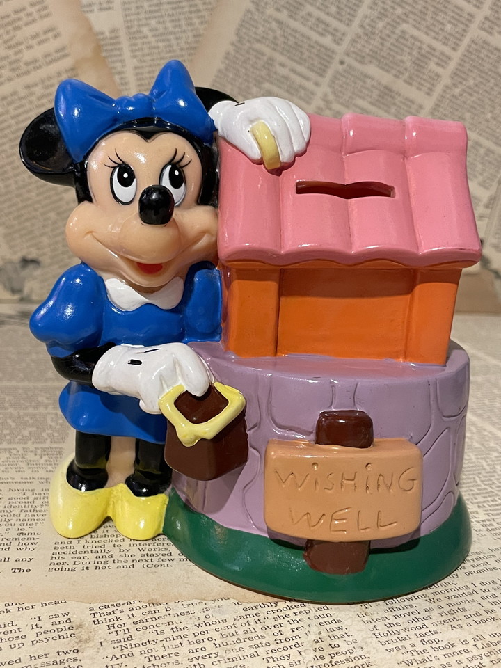 ☆1980年代/ミニーマウス/コインバンク/貯金箱/即決ビンテージ/Minnie Mouse/Coin bank(90s) DI-215拍卖
