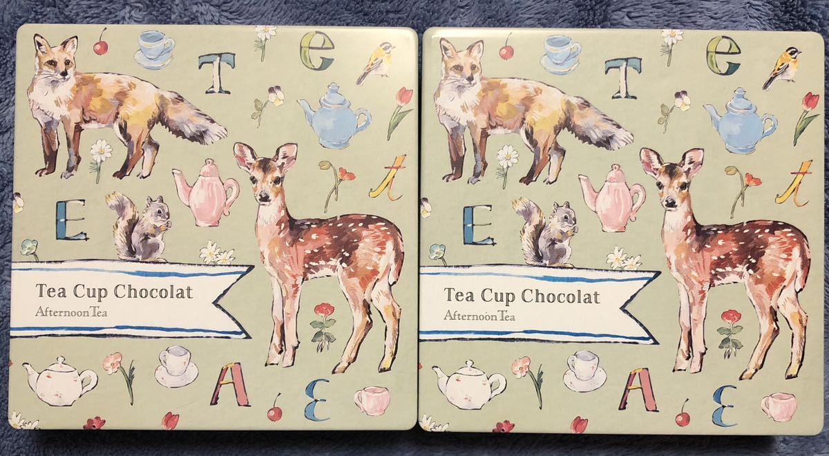 Afternoon Tea TEAROOM◆ティーカップショコラ缶2個(缶のみ)拍卖