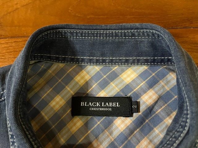 美品 ブラックレーベルクレストブリッジ デニムシャツ ウエスタン b563拍卖