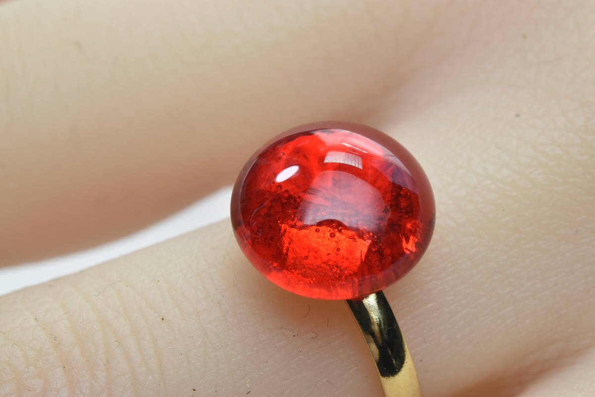::SPARKLE GLASS RING シンプルな輝き, 宇宙の輝き フリーサイズ指輪 10603-479拍卖