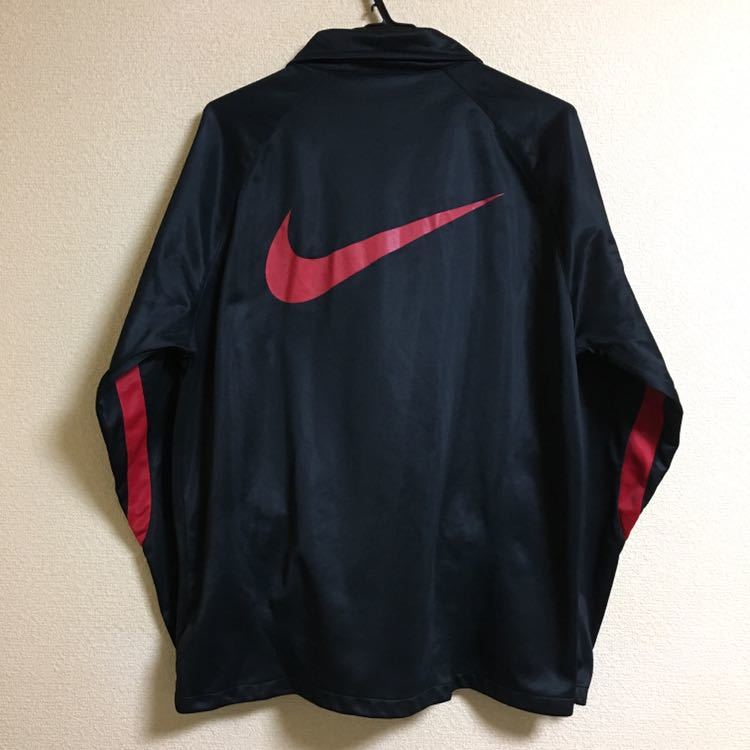 NIKE ナイキ ビッグスウォッシュ ジャージ トラックジャケット ブラック×レッド M ストリート 黒赤拍卖