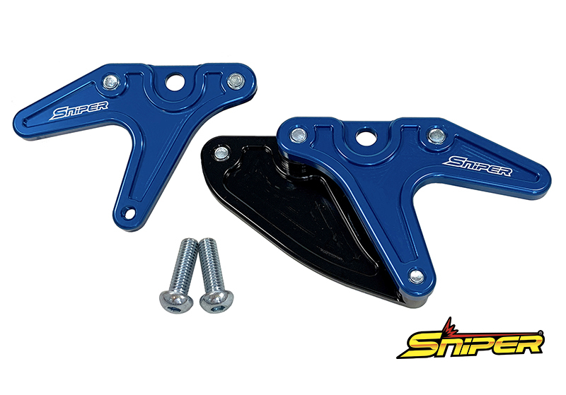 GSX-R125 NINJA250/400 Z250/400 レーシングスタンドフック青 スプロケットガード付 タイプA 汎用 穴径8mm SNIPER スナイパー SP0091BL拍卖