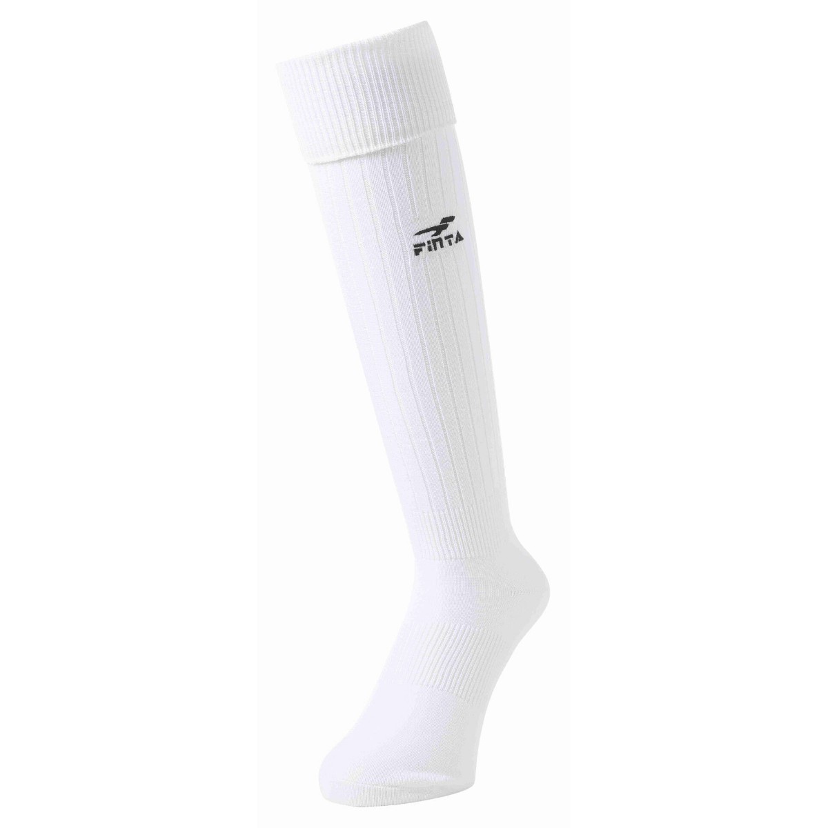 ★新品 FinTA フィンタ サッカーソックス ゲームストッキング soccer socks 22-24 ホワイト×ブラック 白×黒拍卖