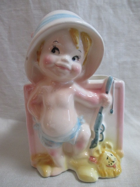 即決★1967年 SAMSON IMPORT社 アメリカンビンテージ ベビープランター ベビーシャワー BABY ベビー☆インテリア拍卖